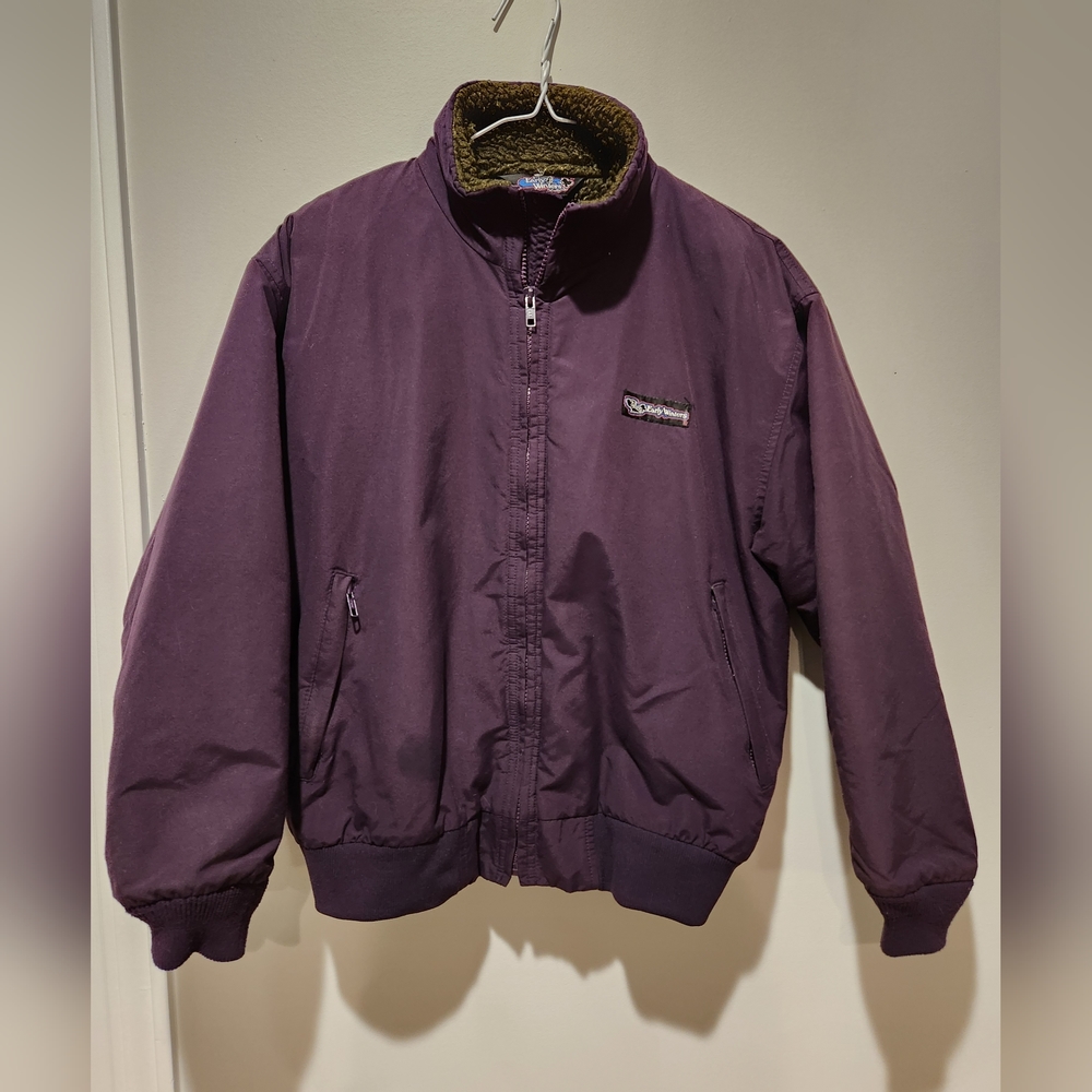 Vintage 90s Early Winters Purple Plum Thick Sherpa Lined Winter Outdoor Coat